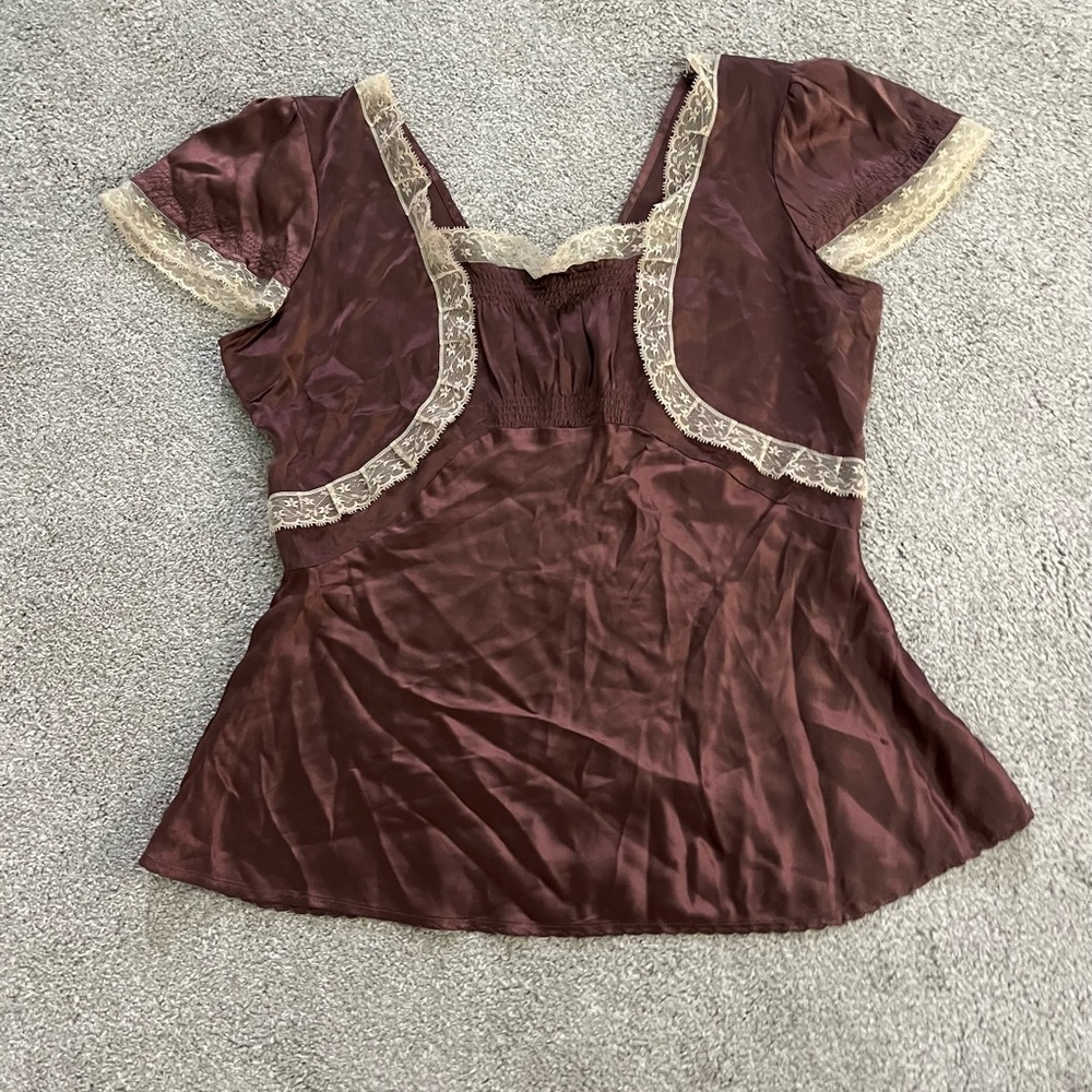 Vintage Free People 100% Silk Top